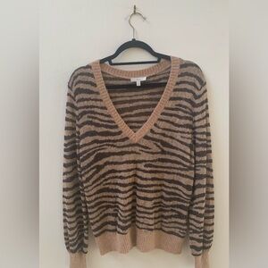 SZ M Joie Brown and Black Striped Women's Sweater